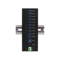 EXSYS EX-11230HMS 10 Port USB 3.2 Gen 1 HUB Din-Rail Kit und Wand VIA VL811+ Chipset