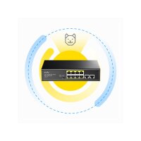 CUDY FS1010P 8-Port 10/100M PoE+ Switch 2 Uplink Ports 120W