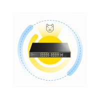 CUDY FS1018PS1 16-Port 10/100M PoE+ Switch 2 Gigabit Uplink 1 SFP Port 200W
