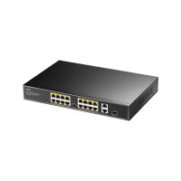 CUDY FS1018PS1 16-Port 10/100M PoE+ Switch 2 Gigabit Uplink 1 SFP Port 200W