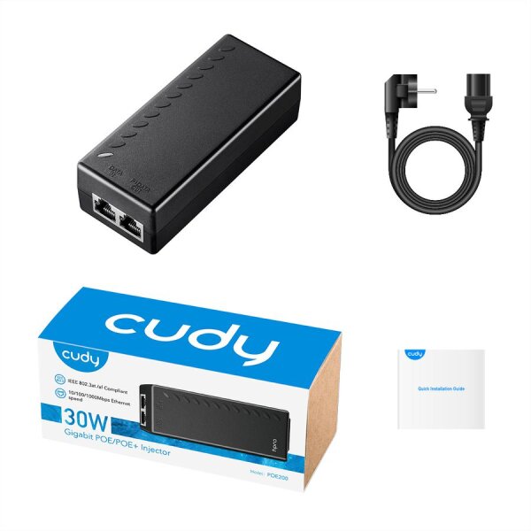 CUDY POE200 30W PoE+/PoE Injektor Gigabit
