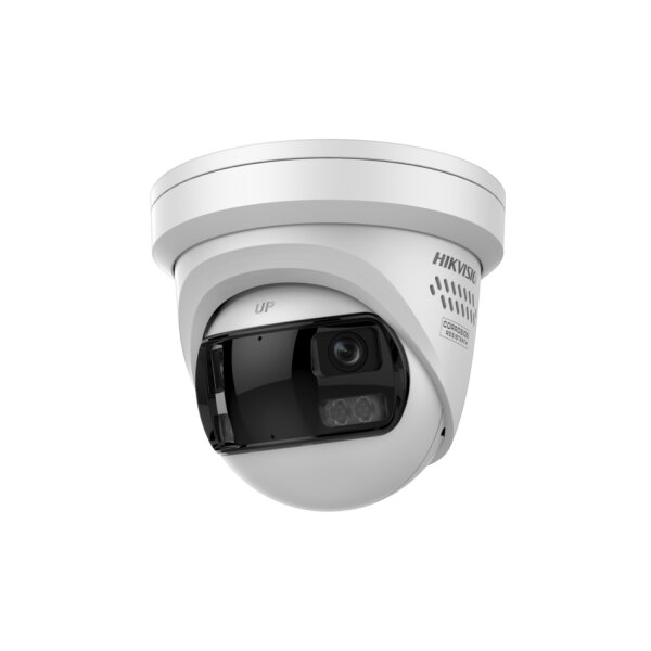 Hikvision DS-2CD23127G3P-LIS2UY/SL(180°)(O-STD) Netzwerk Panorama Turret Kamera, 12MP, 180° Sichtfeld, ColorVu, AcuSense, Mic, IR, Weißlicht, IP67, weiß