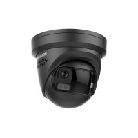 Hikvision DS-2CD23127G3P-LIS2UY/SL(180°)O-STDBLACK Netzwerk Panorama Turret Kamera, 12MP, 180° Sichtfeld, ColorVu, AcuSense, Mic, IR, Weißlicht, IP67, schwarz