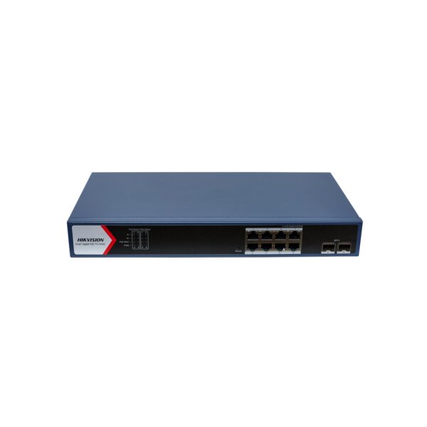 Hikvision DS-3E1710HP-SI-8P2X(O-STD) Ethernet Switch, Smart Managed, 8x Gigabit PoE RJ45, 10x 10 Gigabit SFP Ports, 130W PoE Budget
