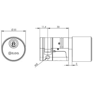 iLOQ S10 Halbzylinder A30 I10 mit Kalendermodul