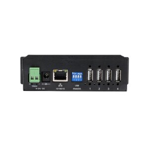 EXSYS EX-6003HMVS Device Server 4x USB 2.0, DIN-Rail-Kit, Metall-Gehäuse