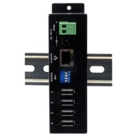 EXSYS EX-6003HMVS Device Server 4x USB 2.0, DIN-Rail-Kit, Metall-Gehäuse