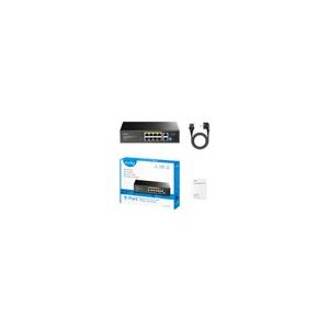 CUDY GS1010P 8-Port Gigabit PoE+ Switch mit 2 Gigabit Uplink Ports 120W
