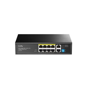 CUDY GS1010P 8-Port Gigabit PoE+ Switch mit 2 Gigabit Uplink Ports 120W