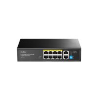 CUDY GS1010P 8-Port Gigabit PoE+ Switch mit 2 Gigabit Uplink Ports 120W