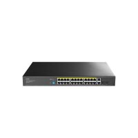 CUDY GS1026PS2 24-Port Gigabit Switch PoE+ mit 2 RJ45 Uplink and 2 SFP 300W