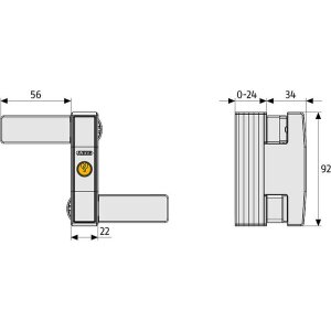 ABUS 2530 W AL0125 Fenster-Zusatzschloss