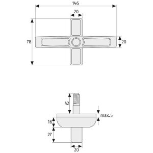 ABUS 2520 B AL0089 Schloss f. Doppelflügelfenster