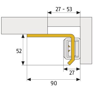 ABUS SW20 B EK stabiler Sicherheitswinkel, braun