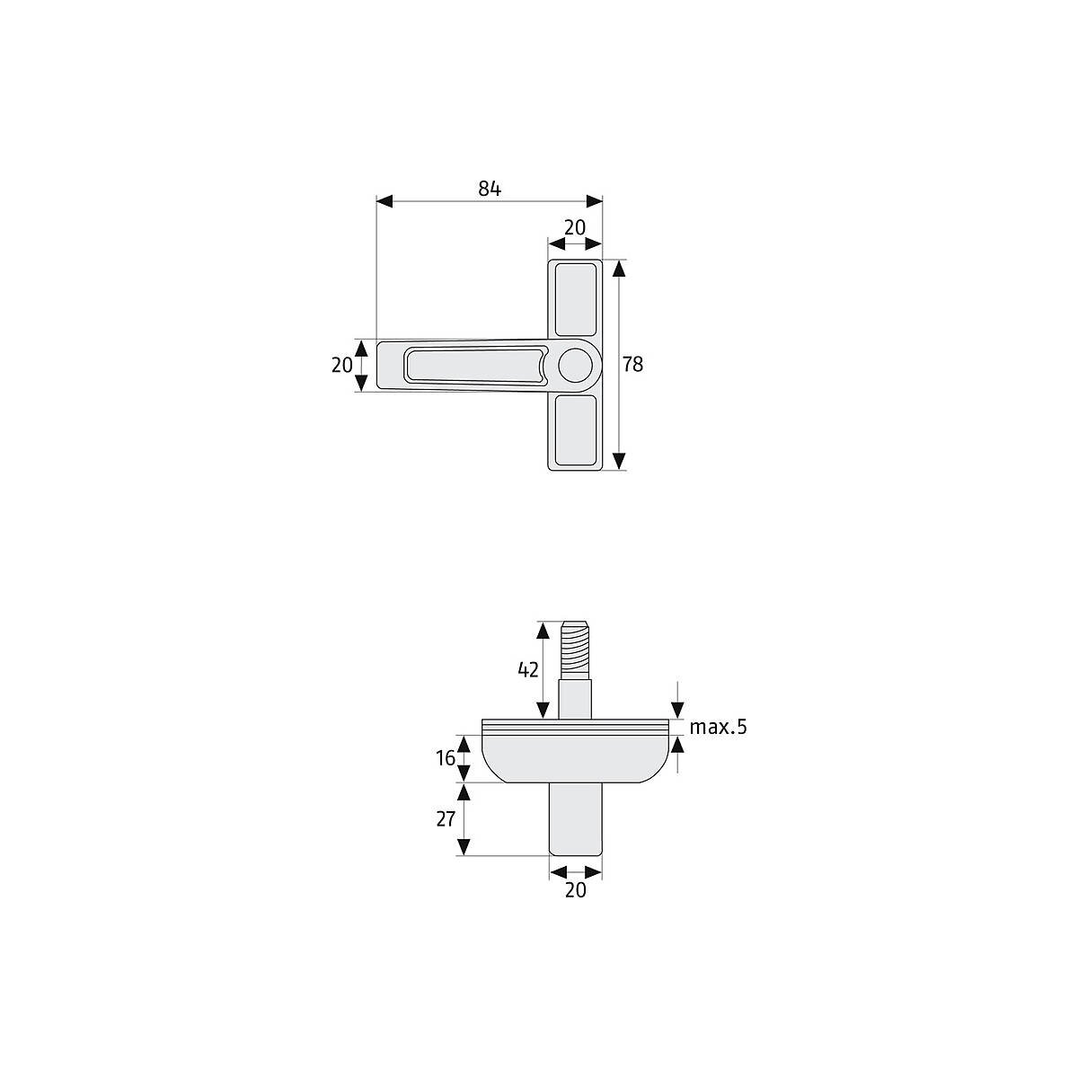 Abus 2410 B AL0125 Fenster-Zusatzsicherung