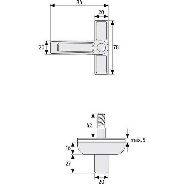 Abus 2410 B AL0125 Fenster-Zusatzsicherung