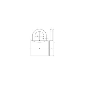 Abus Touch Fingerprint Vorhängeschloss 57/45