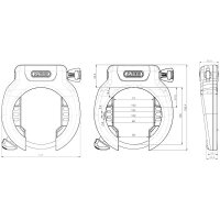 Abus 4750SL R Rahmenschloss schwarz