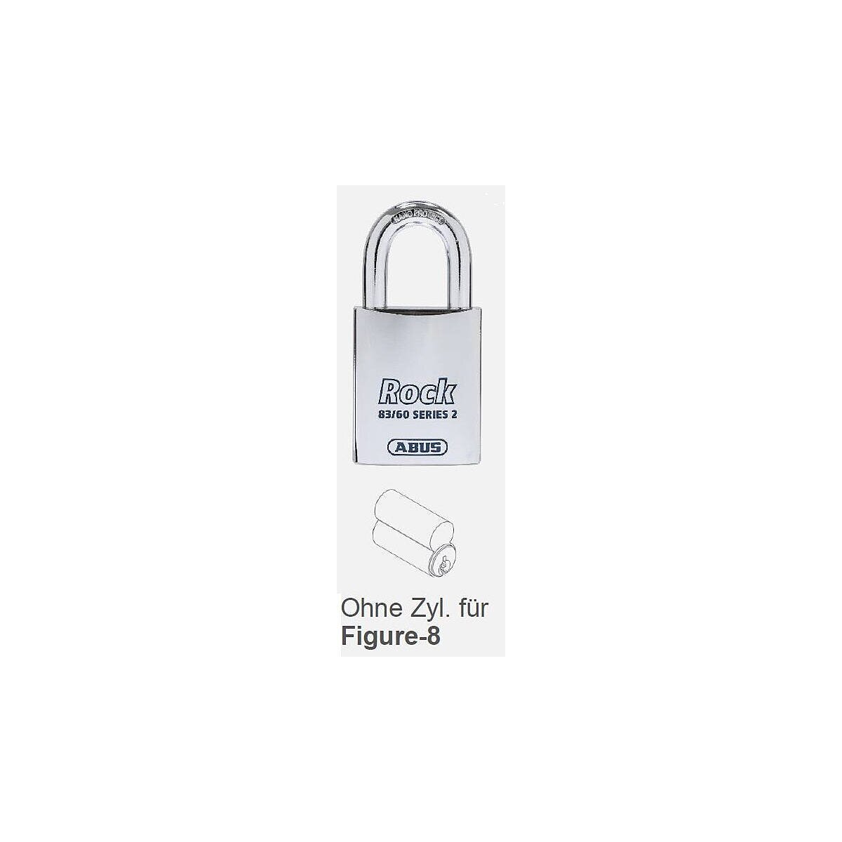 Abus 83/60-5 Vorhängeschloss für Figur-8-Zylinder