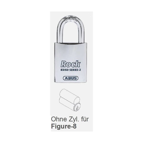 Abus 83/60-5 Vorhängeschloss für Figur-8-Zylinder