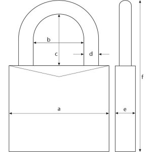 Abus 83/60-5 Vorhängeschloss für Figur-8-Zylinder