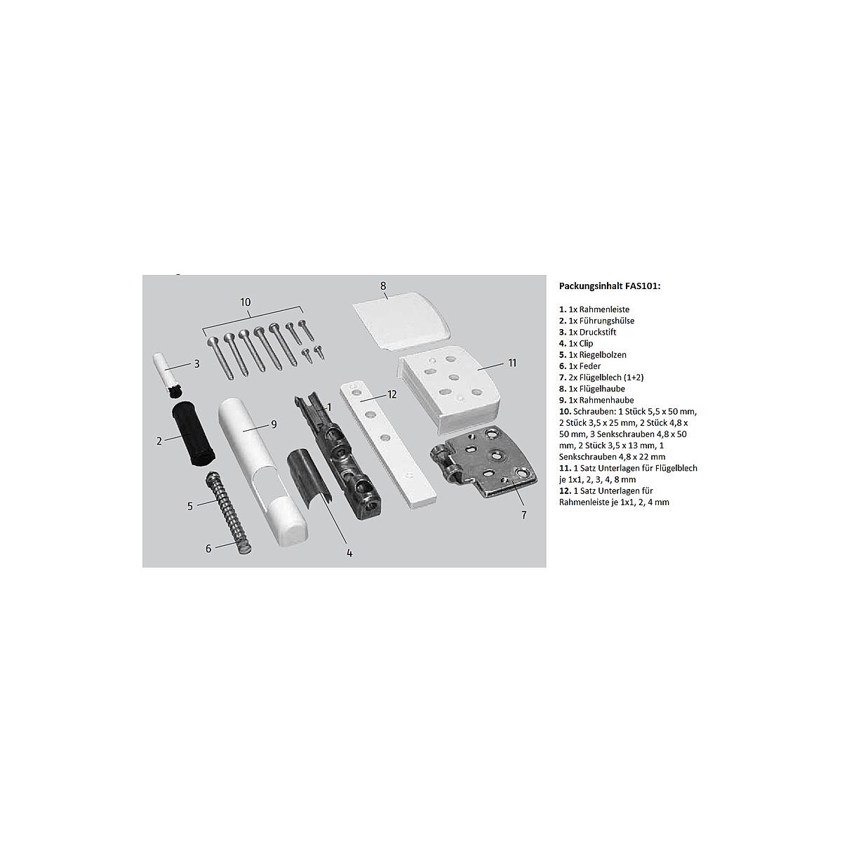 3er Set Abus FAS 101 S Fensterschloss silber