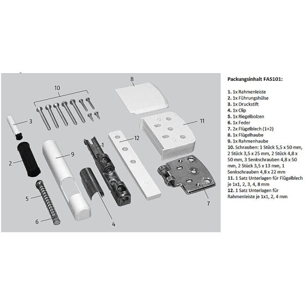 3er Set Abus FAS 101 S Fensterschloss silber