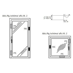 3er Set Abus FAS 101 S Fensterschloss silber