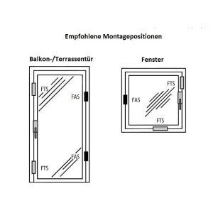 ABUS FAS101 S EK Scharnierseiten-Fensterschloss
