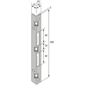 ABUS SSB400 25x25 SB Sich.-Schliessblech