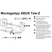 ABUS Tele-Z 180 Chr. AL0125 Teleskopstange chrom