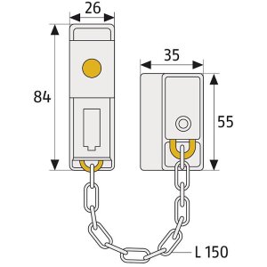 ABUS SK79 W B/DFNLI Türkette, weiß