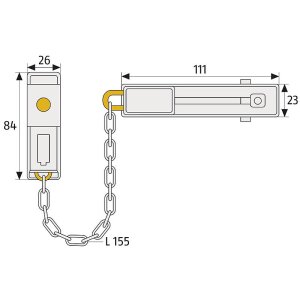 ABUS SK78 W B/DFNLI Türkette, weiß