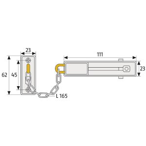 ABUS SK66 W B/DFNLI Türkette, weiß