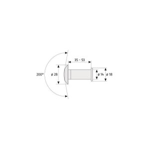 ABUS 2200 S SB Türspion, silber