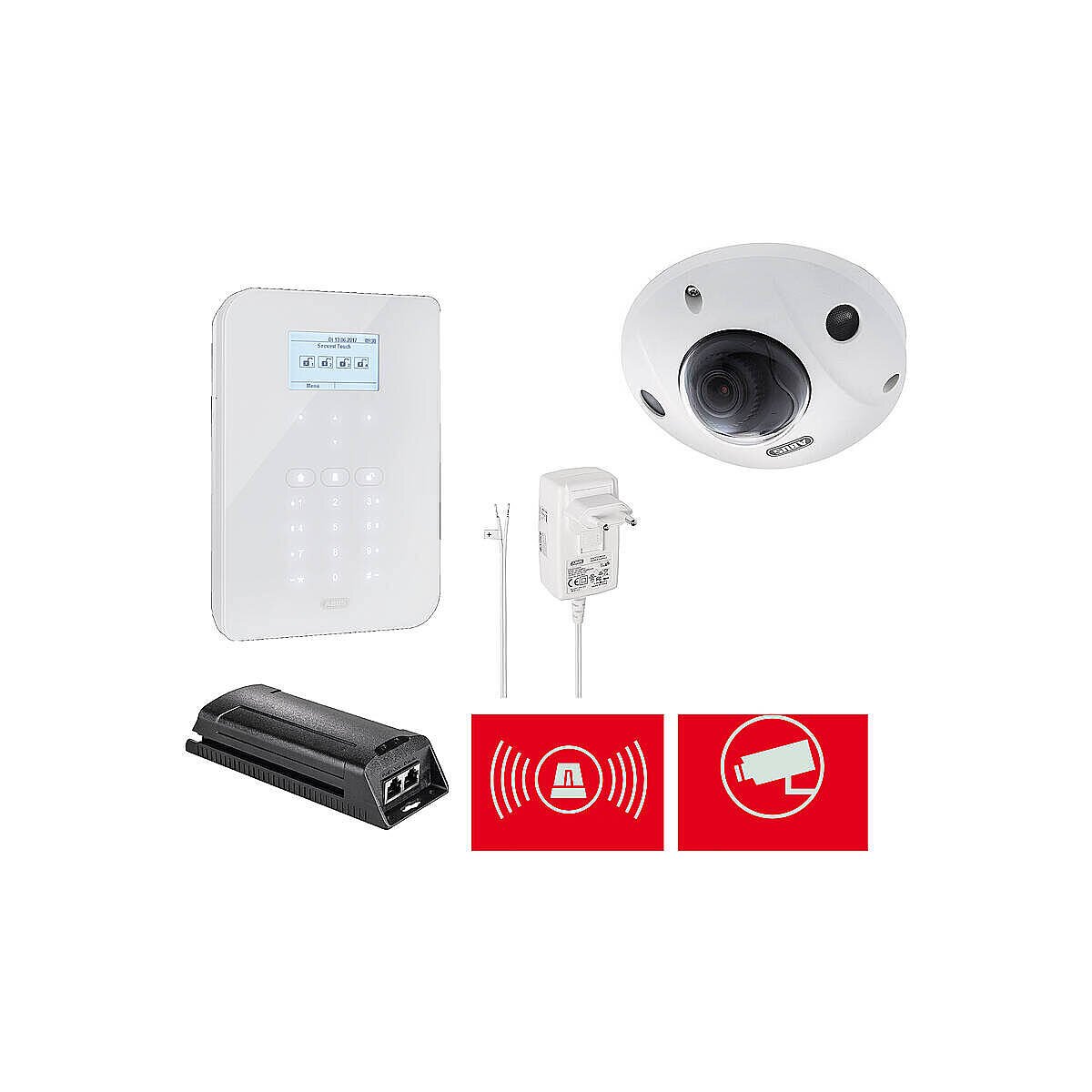 Abus Secvest Touch Zentrale + 4MPx Minidomekamera