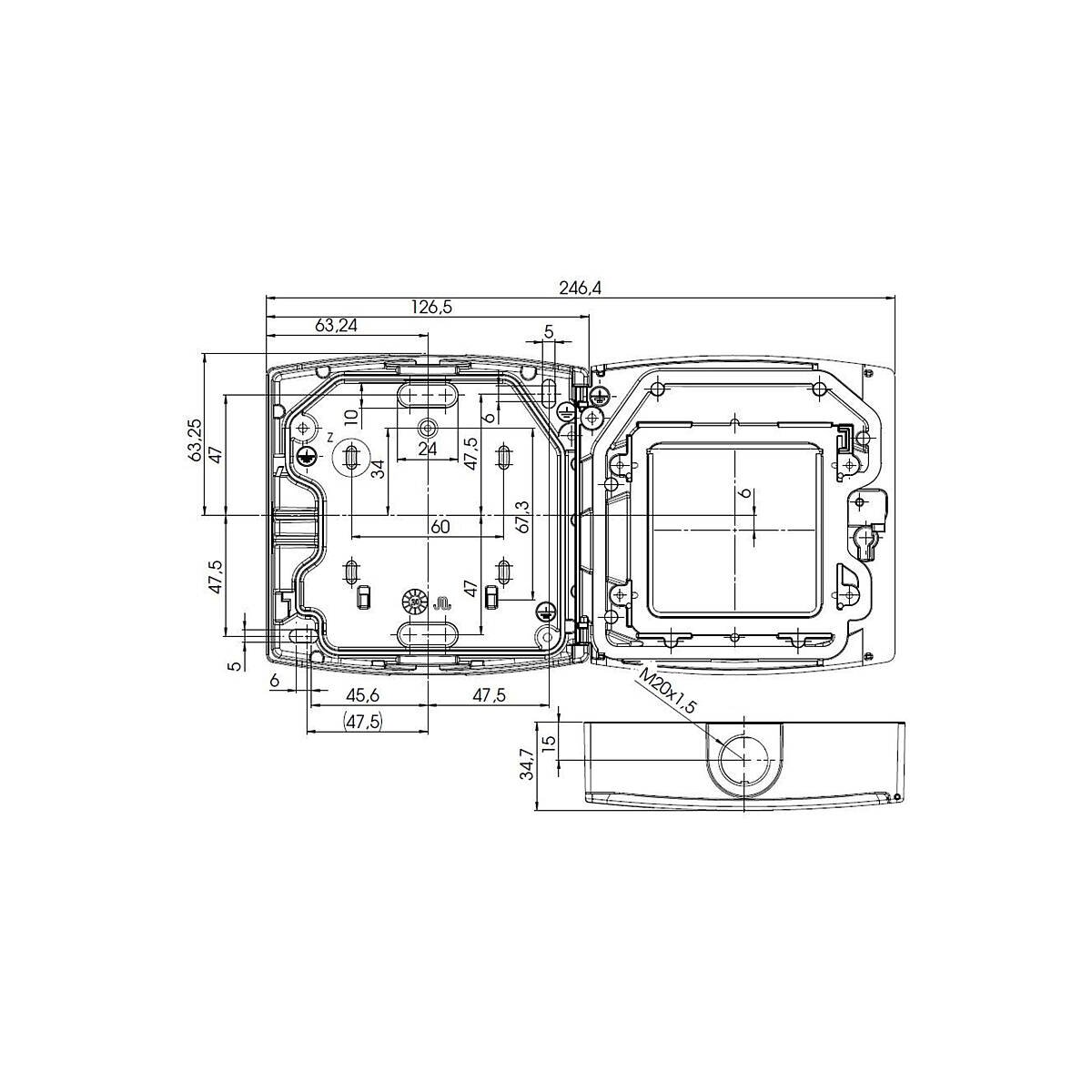 Aritech Hausalarmtaster, blau