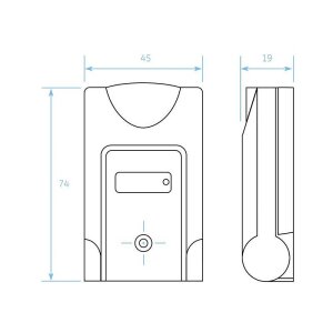 Aritech Panikschalter HB304, weiß Aufputz mit LED