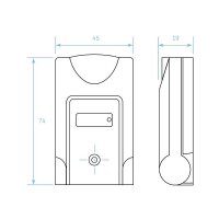 Aritech Panikschalter HB304, weiß Aufputz mit LED