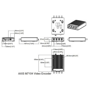 AXIS M7104 4-Kanal Video Server, RS-485, PoE