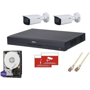 Dahua Set IP 2x Bullet 4K PoE + 8-CH NVR