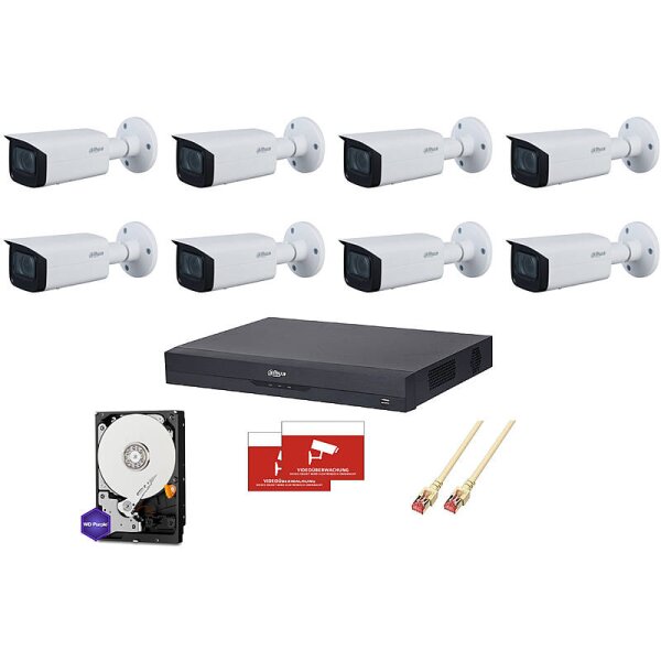 Dahua Set IP 8x Bullet 4K PoE + 16-CH NVR