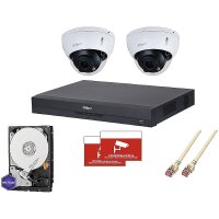 Dahua Set IP 2x Dome 4MPx PoE + 8-CH NVR