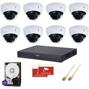 Dahua Set IP 8x Dome 4MPx PoE + 16-CH NVR
