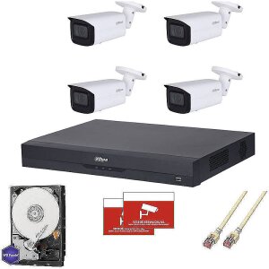 Dahua Set IP 4x Bullet 4MPx PoE + 8-CH NVR