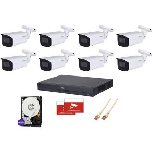Dahua Set IP 8x Bullet 4MPx PoE + 16-CH NVR