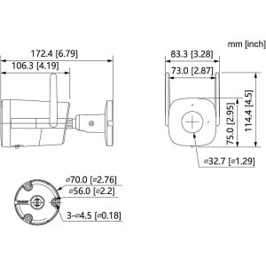 Dahua IPC-HFW1430DTP-STW-0280B IP-Kamera 4MP T/N