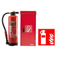 GLORIA Löscher SKA+6PRO fluorfrei, Kasten + Schild