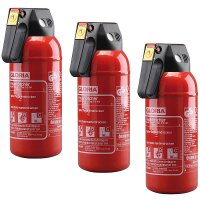 3er Set GLORIA Autofeuerlöscher P2 GM m. Manometer