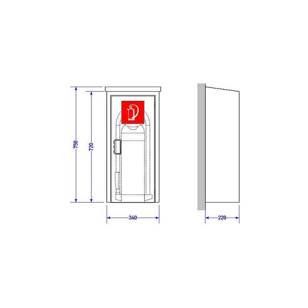 GLORIA Löscher SKA+6PRO fluorfrei, Kasten + Schild